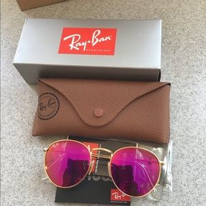 Ray Ban Round Pink Sunglasses